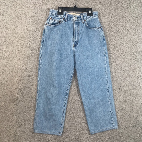 GAP 90s Jeans Womens 28X22 Blue Reverse Fit Light Wash BAGGY Y2K High Rise Denim - Picture 1 of 13
